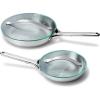 Caraway Stainless Steel Fry Pan Duo With Glass Lids