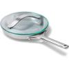 Caraway Stainless Steel Fry Pan With Glass Lid (8 IN) – 5-Ply Stainless Steel Pan – Oven Safe & Stovetop Agnostic – Non Toxic, PTFE & PFOA Free