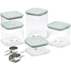 Caraway 13-Piece Glass Airtight Food Storage Containers with Lids – Non-Toxic, BPA-Free Kitchen Storage Containers – Stackable, Space-Saving Airtight Containers for Dry Goods and More – Sage(Mist)