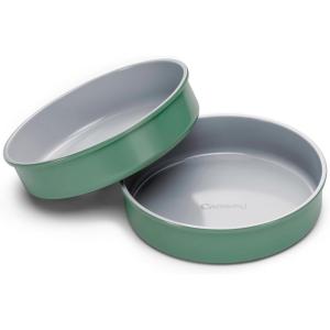Caraway Non-Stick Ceramic 9” Circle Pan – Naturally Slick Ceramic Coating – Non-Toxic, PTFE & PFOA Free – Perfect for Birthday Cakes, Tartes, & More – Sage(Sage)