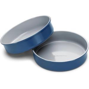 Caraway Non-Stick Ceramic 9” Circle Pan – Naturally Slick Ceramic Coating – Non-Toxic, PTFE & PFOA Free – Perfect for Birthday Cakes, Tartes, & More – Sage(Navy)