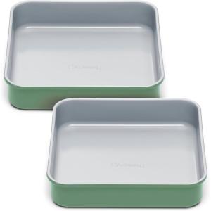 Caraway Non-Stick Ceramic 9” Square Pan – Naturally Slick Ceramic Coating – Non-Toxic, PTFE & PFOA Free – Perfect for Brownies, Lemon Bars, Cakes, & More – Sage(Sage)