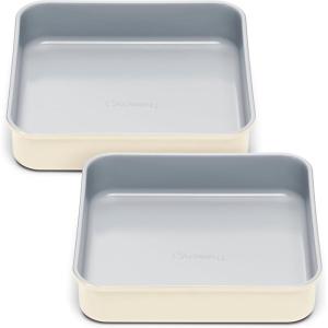 Caraway Non-Stick Ceramic 9” Square Pan – Naturally Slick Ceramic Coating – Non-Toxic, PTFE & PFOA Free – Perfect for Brownies, Lemon Bars, Cakes, & More – Sage(Cream)