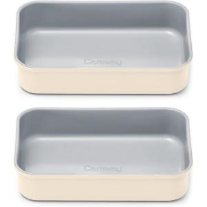 Caraway Non-Stick Ceramic 9”x13” Rectangle Pan – Naturally Slick Ceramic Coating – Non-Toxic, PTFE & PFOA Free – Perfect for Brownies, Lasagnas, and More – Gray(Cream)