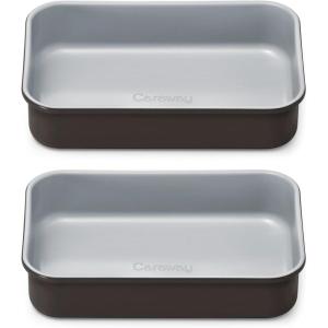 Caraway Non-Stick Ceramic 9”x13” Rectangle Pan – Naturally Slick Ceramic Coating – Non-Toxic, PTFE & PFOA Free – Perfect for Brownies, Lasagnas, and More – Gray(Black)