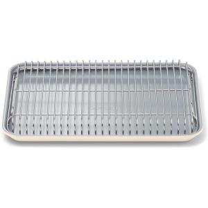 Caraway Non-Stick Ceramic Baking Sheet & Cooling Rack – Ceramic Coated – Non-Toxic, PTFE & PFOA Free – Perfect for Baking, Roasting, and More – Large (18″ x 13″) – Cream(Cream)
