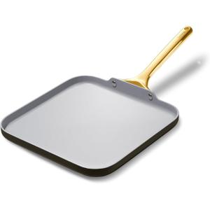 Caraway Square Griddle Pan – 11” Square Pan – Non-Stick Ceramic Coated – Non Toxic, PTFE & PFOA Free – Oven Safe & Compatible with All Stovetops – Marigold(Black)