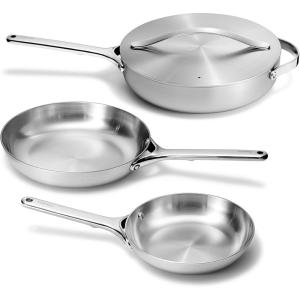 Caraway Stainless Steel Fry Pan Trio