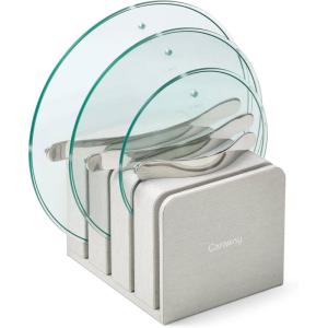 Glass 6″ Glass Lid For Pots & Pans – Made With Tempered Glass – Sized to Fit Caraway Ceramic-Coated & Stainless Steel Cookware – Gold(Stainless Steel)