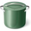 Caraway Stock Pot – 12 Qt Ceramic Coated With Lid – Free From Forever Chemicals – Large for Bigger Batches – Navy(Sage)