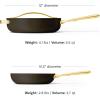 Caraway Fry Pan and Sauté Pan Duo – 10.5” Ceramic Frying Pan and 11.8” Deep Sauté Pan with Lid – Non Stick, Non Toxic, Oven Safe – Cream(Black)