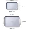 Caraway Nonstick Rectangle Baking Pan Set – 2x 9″ x 6.5″ & 1x 9″ x 13″ – Non-Toxic, PTFE & PFOA Free – Aluminized Steel Core – Deep Ceramic Baking Pan for Casseroles, Lasagna & More – Cream(Perracotta)
