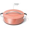 Caraway Rondeau – 6 Qt Non-Stick Pan with Lid – Free From Forever Chemicals – Perfect for Searing, Braising, & Roasting – Sage(Perracotta)