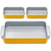 Caraway Nonstick Rectangle Baking Pan Set – 2x 9″ x 6.5″ & 1x 9″ x 13″ – Non-Toxic, PTFE & PFOA Free – Aluminized Steel Core – Deep Ceramic Baking Pan for Casseroles, Lasagna & More – Cream(Marigold)