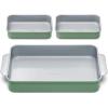 Caraway Nonstick Rectangle Baking Pan Set – 2x 9″ x 6.5″ & 1x 9″ x 13″ – Non-Toxic, PTFE & PFOA Free – Aluminized Steel Core – Deep Ceramic Baking Pan for Casseroles, Lasagna & More – Cream(Sage)