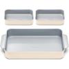 Caraway Nonstick Rectangle Baking Pan Set – 2x 9″ x 6.5″ & 1x 9″ x 13″ – Non-Toxic, PTFE & PFOA Free – Aluminized Steel Core – Deep Ceramic Baking Pan for Casseroles, Lasagna & More – Cream(Cream)