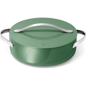 Caraway Rondeau – 6 Qt Non-Stick Pan with Lid – Free From Forever Chemicals – Perfect for Searing, Braising, & Roasting – Sage(Sage)