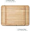 Caraway 17” Prep & Serve Butcher Block, Wood Cutting Board for Kitchen, Rectangle Dual-Sided Chopping Block for Prep, Presentation, and Serving, Walnut(Maple)