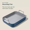 Caraway Roasting Pan – 16×13” Roasting Pan with Rack – Non-Stick Ceramic Coated – Non Toxic, PTFE & PFOA Free – Oven Safe & Compatible with All Stovetops – Sage(Navy)