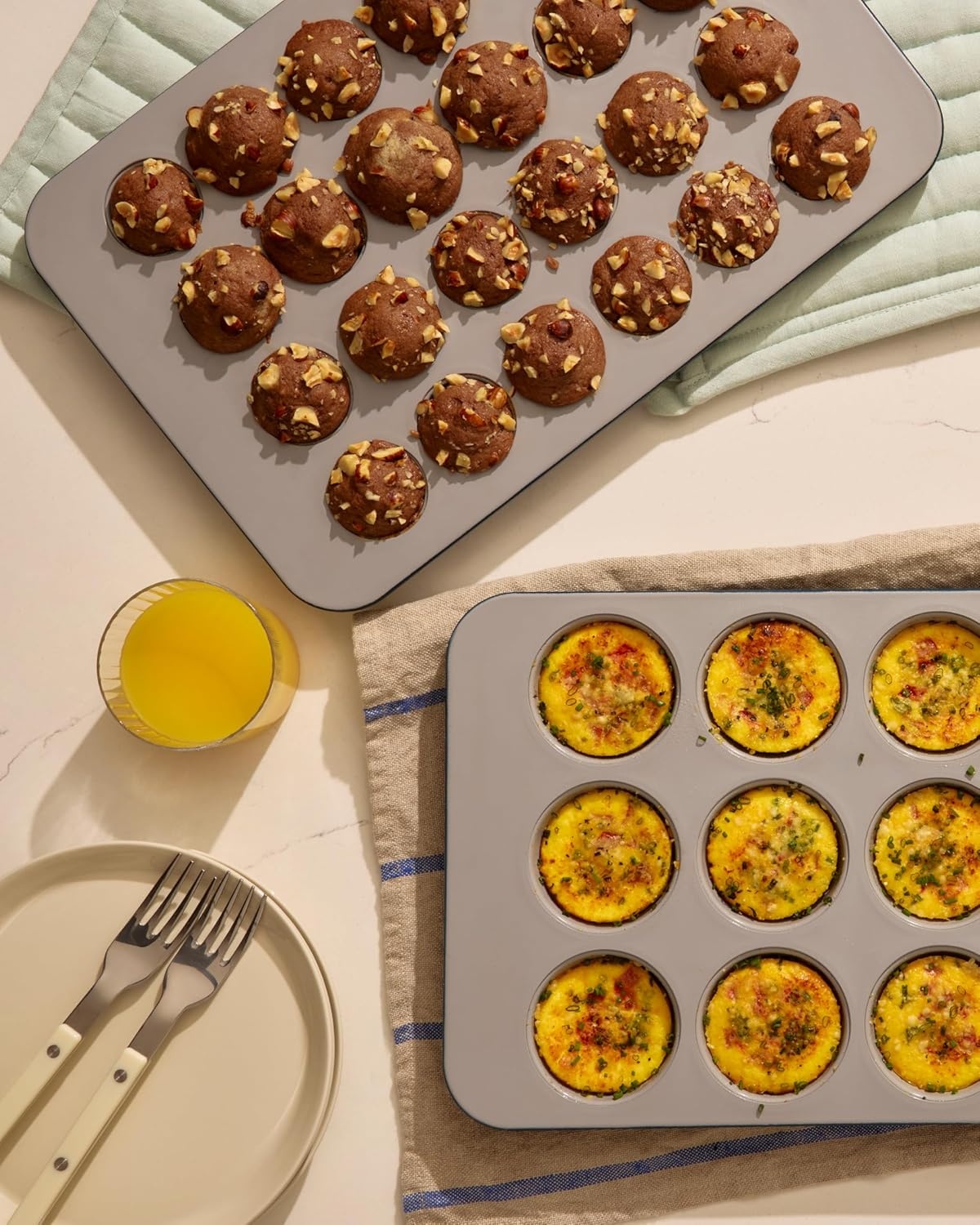 image:imageCaraway 24Cup Mini Muffin Pan NonStick Ceramic Baking Pan Ergonomic amp Easy to Handle Oven Safe up to 550F NonToxic PTFE amp PFOA Free PerracottaPerracotta