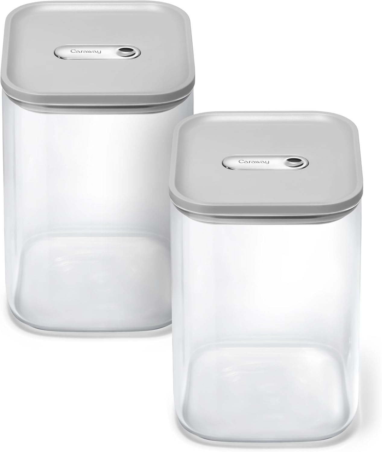 image:imageCaraway 25qt Glass Airtight Food Storage Containers with Lids NonToxic BPAFree Kitchen Storage Container Stackable SpaceSaving Airtight Containers for Pantry Dry Goods 6 Pack NavyGray