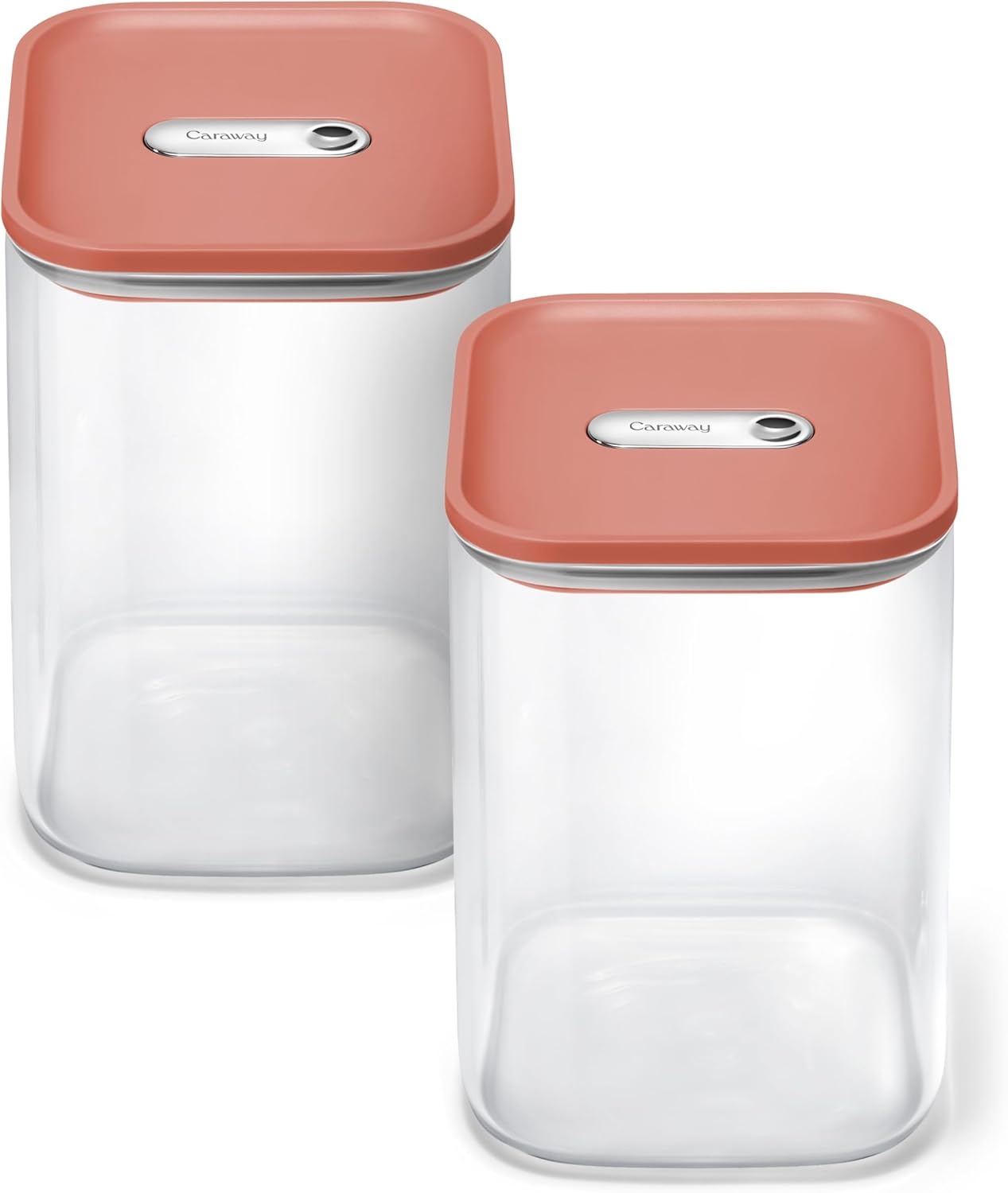 image:imageCaraway 25qt Glass Airtight Food Storage Containers with Lids NonToxic BPAFree Kitchen Storage Container Stackable SpaceSaving Airtight Containers for Pantry Dry Goods 6 Pack NavyPerracotta