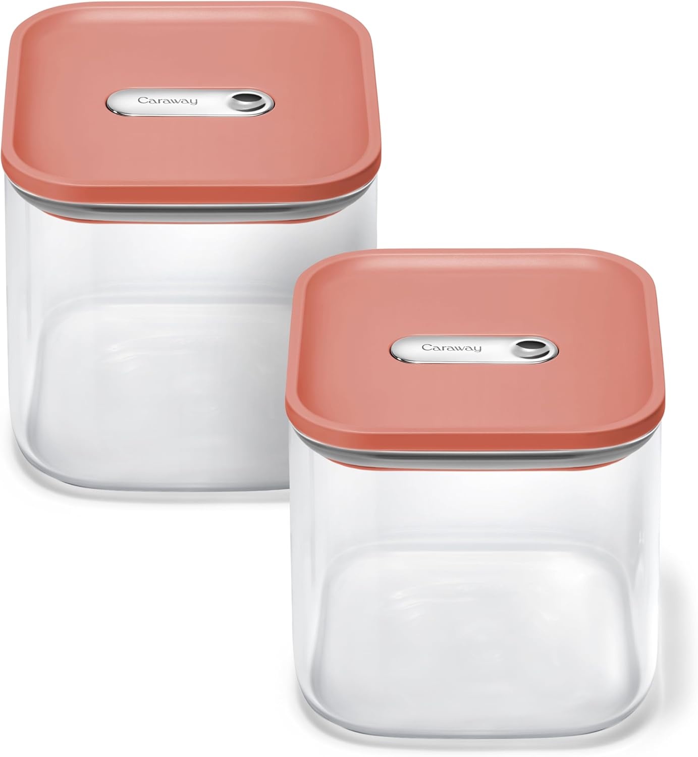 image:imageCaraway 25qt Glass Airtight Food Storage Containers with Lids NonToxic BPAFree Kitchen Storage Container Stackable SpaceSaving Airtight Containers for Pantry Dry Goods 6 Pack NavyPerracotta