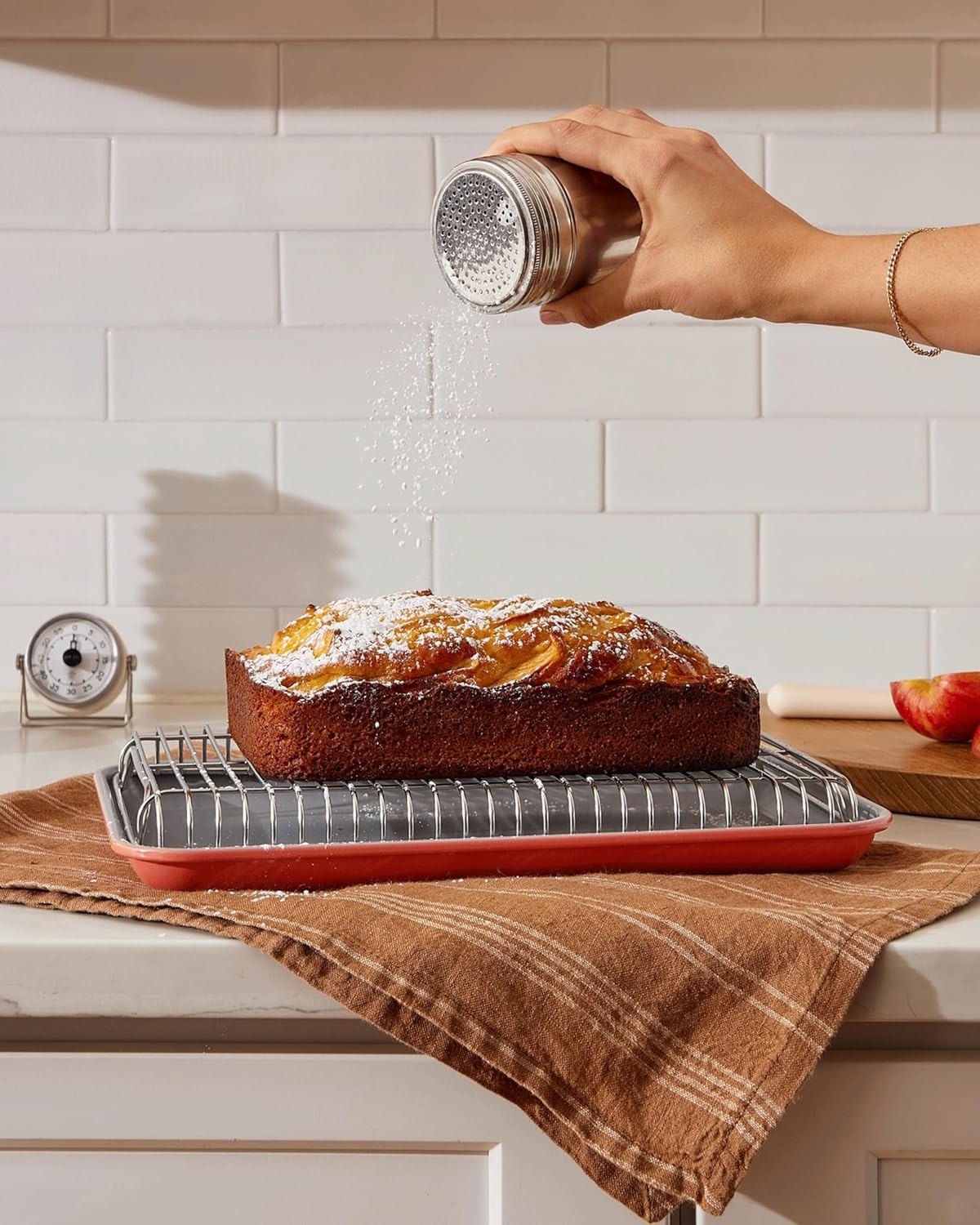 image:imageCaraway NonStick Ceramic Baking Sheet amp Cooling Rack Bundle Ceramic Coated NonToxic PTFE amp PFOA Free Large 18x13 Small 9x13 amp Cooling Racks GrayCream