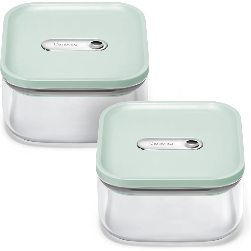 image:imageCaraway 25qt Glass Airtight Food Storage Containers with Lids NonToxic BPAFree Kitchen Storage Container Stackable SpaceSaving Airtight Containers for Pantry Dry Goods 6 Pack NavyMist