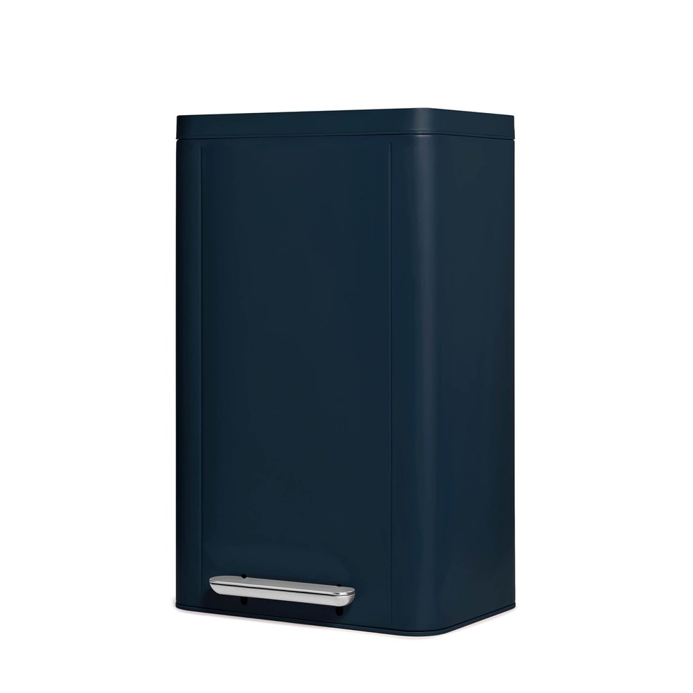 image:imageCaraway 45L Rectangular Step Trash Can  13 Gallon Stainless Steel Trash Can with Quiet Close Lid and FingerprintResistant Finish  MidnightMidnight