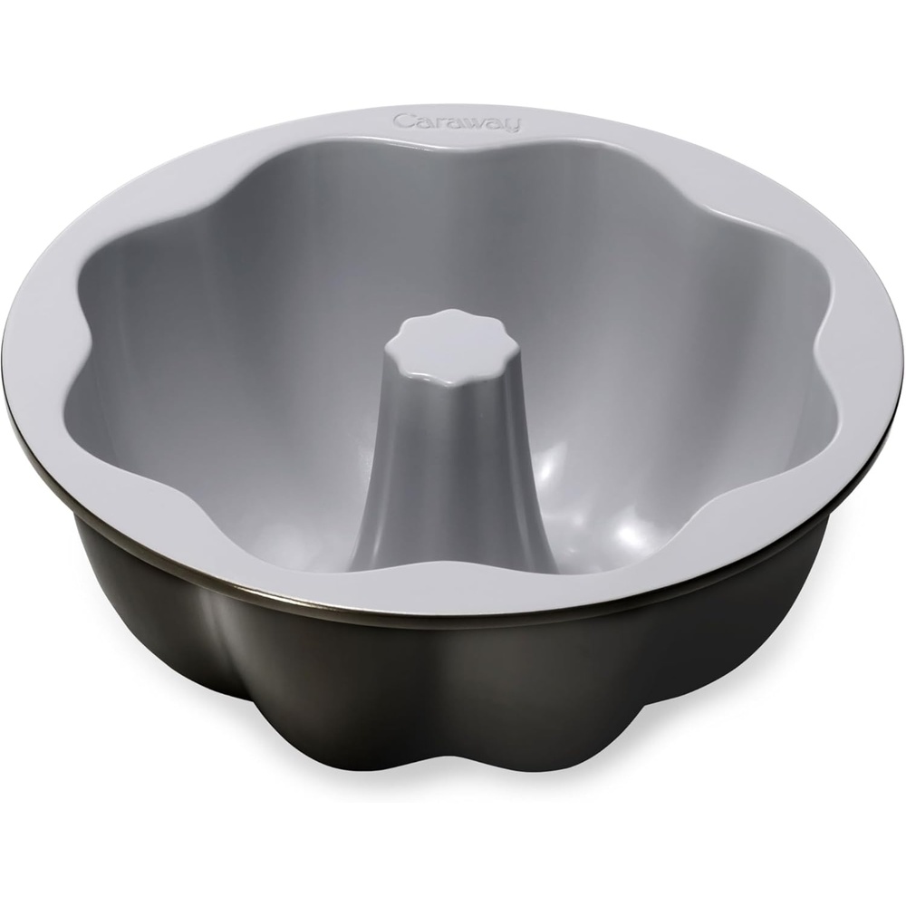 image:imageCaraway Fluted Cake Pan 95 NonStick Ceramic Baking Pan Ergonomic amp Easy to Handle Oven Safe up to 550F NonToxic PTFE amp PFOA Free PerracottaBlack