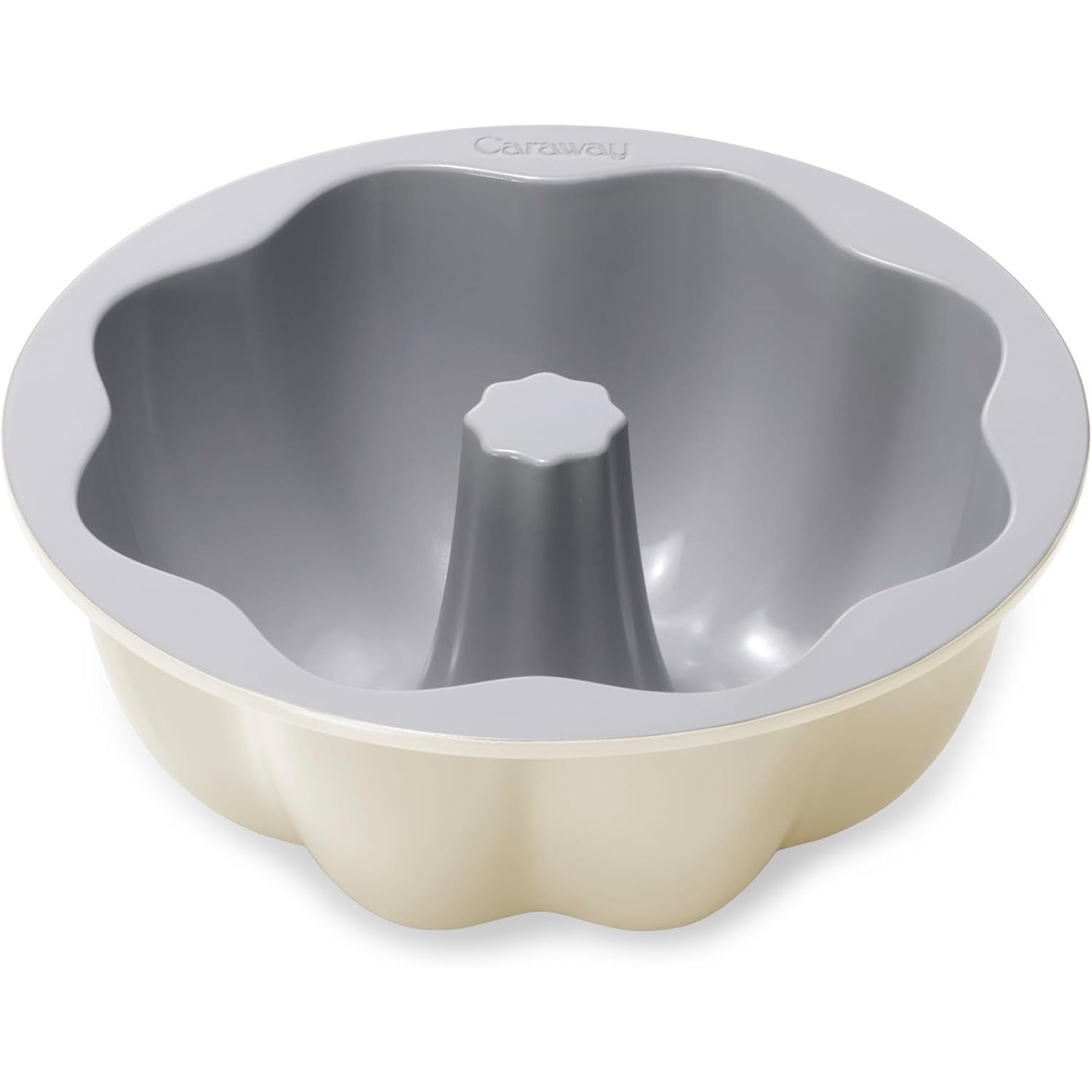 image:imageCaraway Fluted Cake Pan 95 NonStick Ceramic Baking Pan Ergonomic amp Easy to Handle Oven Safe up to 550F NonToxic PTFE amp PFOA Free PerracottaCream