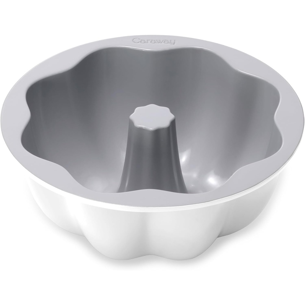 image:imageCaraway Fluted Cake Pan 95 NonStick Ceramic Baking Pan Ergonomic amp Easy to Handle Oven Safe up to 550F NonToxic PTFE amp PFOA Free PerracottaWhite