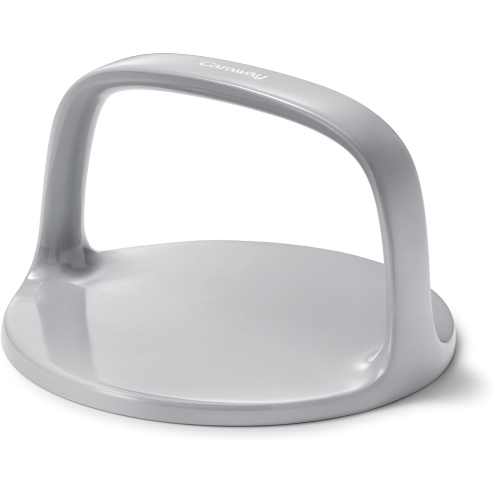 image:imageCaraway Grill Press with Handle 100 Stainless Steel Body Safe for Use with Pans and Grills Ideal for Meat Salmon Tofu Veggies CreamGray