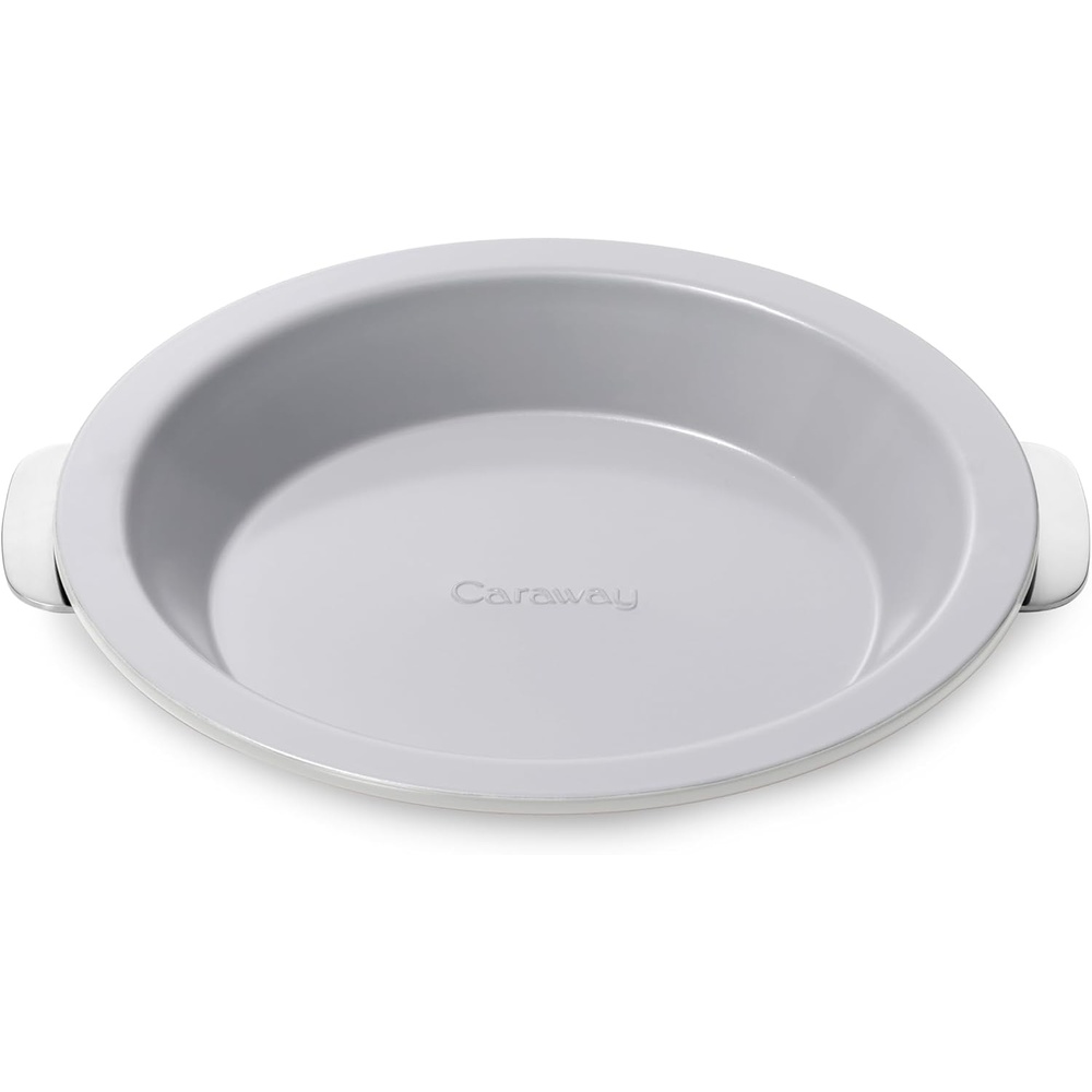 image:imageCaraway Pie Pan 9 NonStick Ceramic Baking Pan with Handles Oven Safe up to 550F NonToxic PTFE amp PFOA Free PerracottaGray