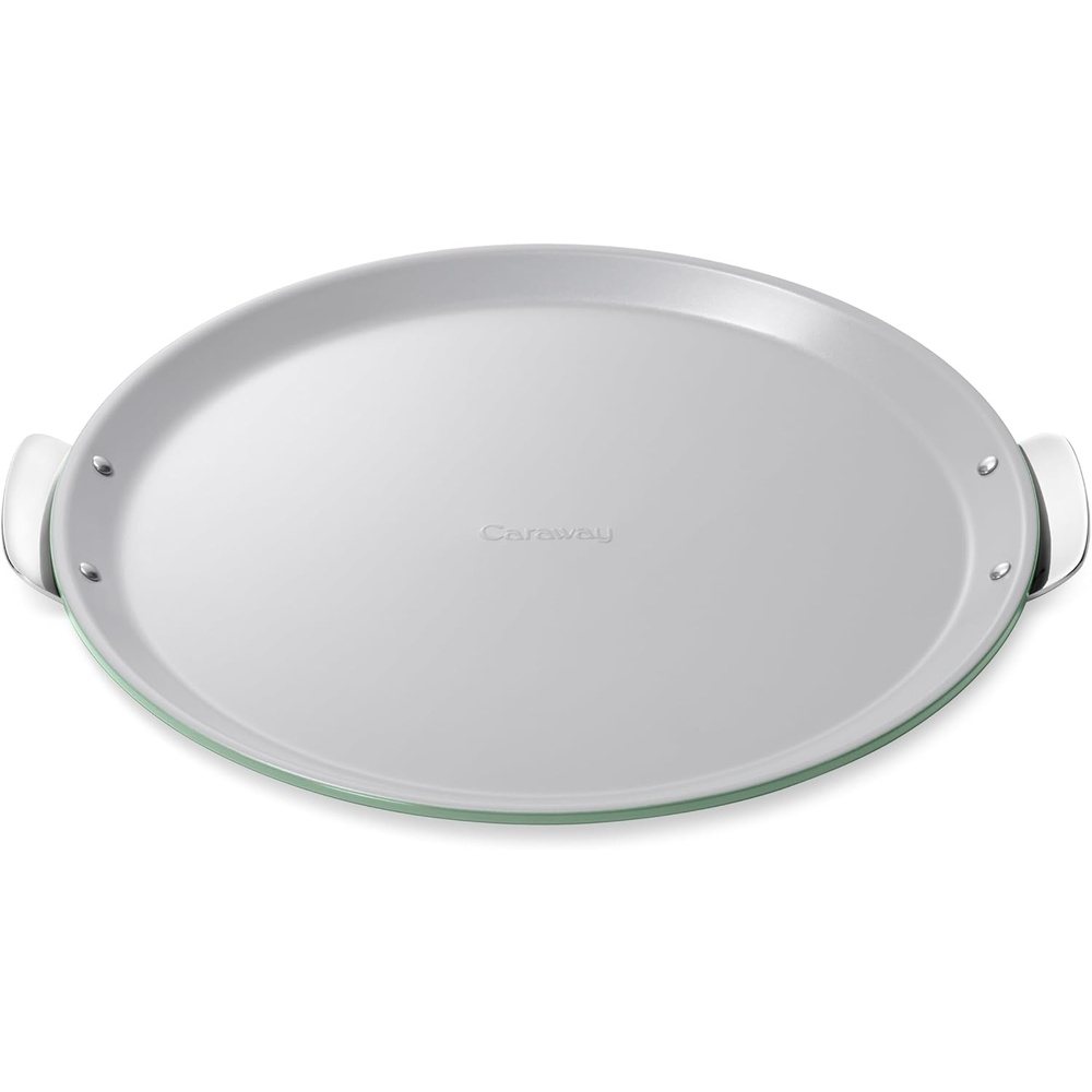 image:imageCaraway Pizza Pan 15 NonStick Ceramic Baking Pan with Handles Oven Safe up to 550F NonToxic PTFE amp PFOA Free PerracottaSage