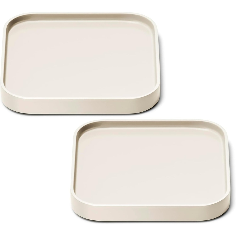 image:imageCaraway Spoon Rest Set of 2 Stackable Spoon Holder for Kitchen Counter Drip Catching HeatResistant Design NonSlip Base CreamCream