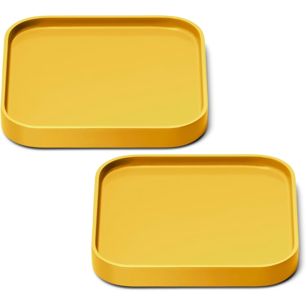 image:imageCaraway Spoon Rest Set of 2 Stackable Spoon Holder for Kitchen Counter Drip Catching HeatResistant Design NonSlip Base CreamMarigold