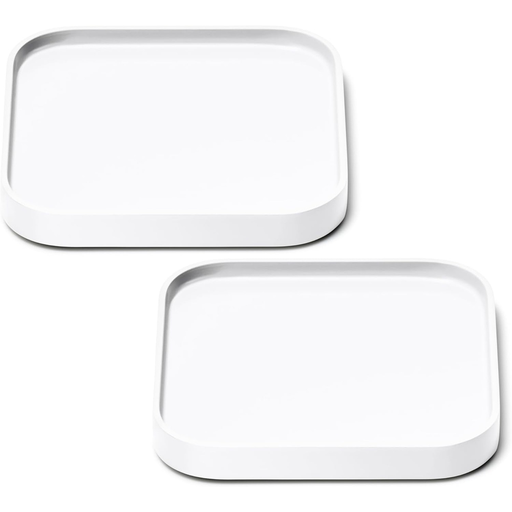 image:imageCaraway Spoon Rest Set of 2 Stackable Spoon Holder for Kitchen Counter Drip Catching HeatResistant Design NonSlip Base CreamWhite