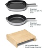 Caraway 10.5” Cast Iron Skillet & Grill Pan Duo – Enameled Cookware Set with Non-Toxic 3-Layer Enamel Coating – No Seasoning Required – Compatible with All Stovetops – Midnight Blue(Gray)