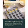 Caraway 24-Cup Mini Muffin Pan – Non-Stick Ceramic Baking Pan – Ergonomic & Easy to Handle – Oven Safe up to 550ºF – Non-Toxic, PTFE & PFOA Free – Perracotta(Black)