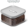 Caraway 2.5qt Glass Airtight Food Storage Containers with Lids – Non-Toxic, BPA-Free Kitchen Storage Container – Stackable, Space-Saving Airtight Containers for Pantry, Dry Goods – 6 Pack – Navy(Gray)