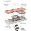 Caraway 26-Piece Ultimate Airtight Glass Food Storage Containers with Lids, Scoops, Measuring Cups and Organizers – Non-Toxic BPA-Free Stackable Space-Saving Containers for Pantry – Cream(Perracotta)
