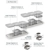Caraway 26-Piece Ultimate Airtight Glass Food Storage Containers with Lids, Scoops, Measuring Cups and Organizers – Non-Toxic BPA-Free Stackable Space-Saving Containers for Pantry – Cream(Grey)