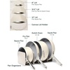 Caraway 31-Piece Ceramic Cookware Bundle – Fry Pans, Saucepans, Sauté Pan, Dutch Oven, Petite Cooker, Stir Fry, Rondeau, Stock Pot, Grill & Griddle Pans, Roasting Pan, Racks, Organizers – Navy(Cream)