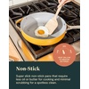 Caraway 31-Piece Ceramic Cookware Bundle – Fry Pans, Saucepans, Sauté Pan, Dutch Oven, Petite Cooker, Stir Fry, Rondeau, Stock Pot, Grill & Griddle Pans, Roasting Pan, Racks, Organizers – Navy(Cream)