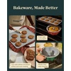 Caraway 5-Piece Bakeware+ Set – 15” Pizza Pan, 9” Pie Pan, 18” x 13” Cookie Sheet, 24-Cup Mini Muffin Pan and Fluted Cake Pan – Oven Safe up to 550ºF – Non-Toxic, PTFE & PFOA Free – Perracotta(White)