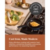 Caraway 8-Piece Enameled Cast Iron Set – 10.5” Skillet, Grill Pan, 3.5 qt Braiser Pan, 6.5 qt Dutch Oven with Lid and Organizers – Non-Toxic 3-Layer Enamel Coating – No Seasoning Required – Dark Navy(Dark Navy)