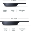 Caraway Enameled Cast Iron Bundle – 8″ Mini Skillet, 1.8 qt Sauce Pan with Lid & Storage Organizer – Durable, Non-Toxic Cookware for Stovetop & Oven – No Seasoning Required – Cream(Midnight Blue)