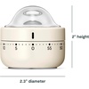 Caraway Mechanical Kitchen Timer – Stainless Steel 60 Minute Wind Up Timer – Side and Top Display for Cooking, Baking, and Daily Routines – Cream(Cream)